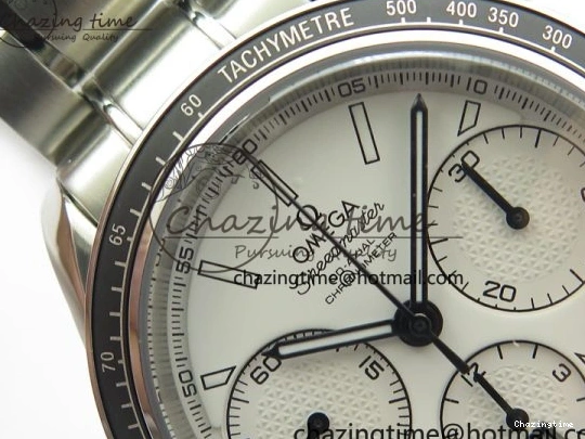0507 Elegant Speedmaster Racing Master SS HRF 1:1 Best Edition White Dial on SS Bracelet A 7864